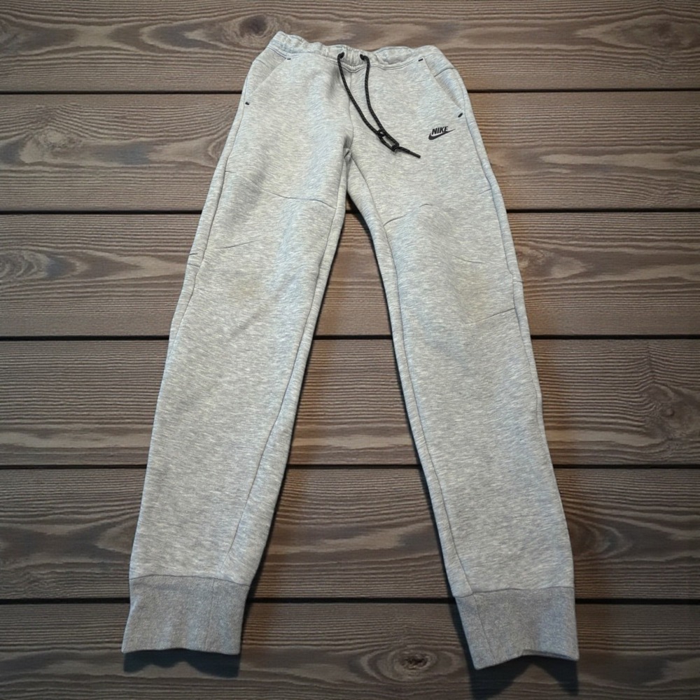 Nike Tech Fleece Joggers Men Small Grey HV0959-063 Slim Fit Sweatpants